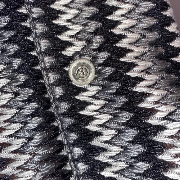 Men’s PRESTIGE Ombre Zig Zag Shimmer Dressy Disco Button Down Shirt Black Silver - Picture 4 of 10